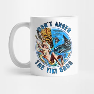 Vintage Don't Anger The Tiki Gods of Shark Reef Mug